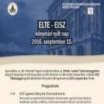 ELTE - EISZ könyvtári nyílt nap az Informatikai Karon