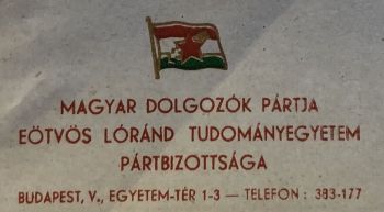 Magyar Dolgozók Pártja Eötvös Loránd Tudományegyetem Pártbizottsága